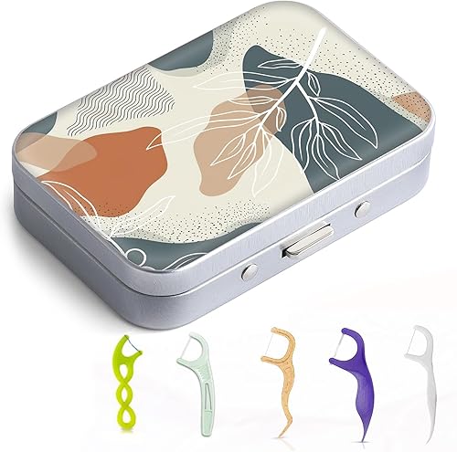 Estuche portátil de hilo dental, fácil de almacenar púas de hilo dental de varios tamaños, dispensador de hilo dental portátil es perfecto para