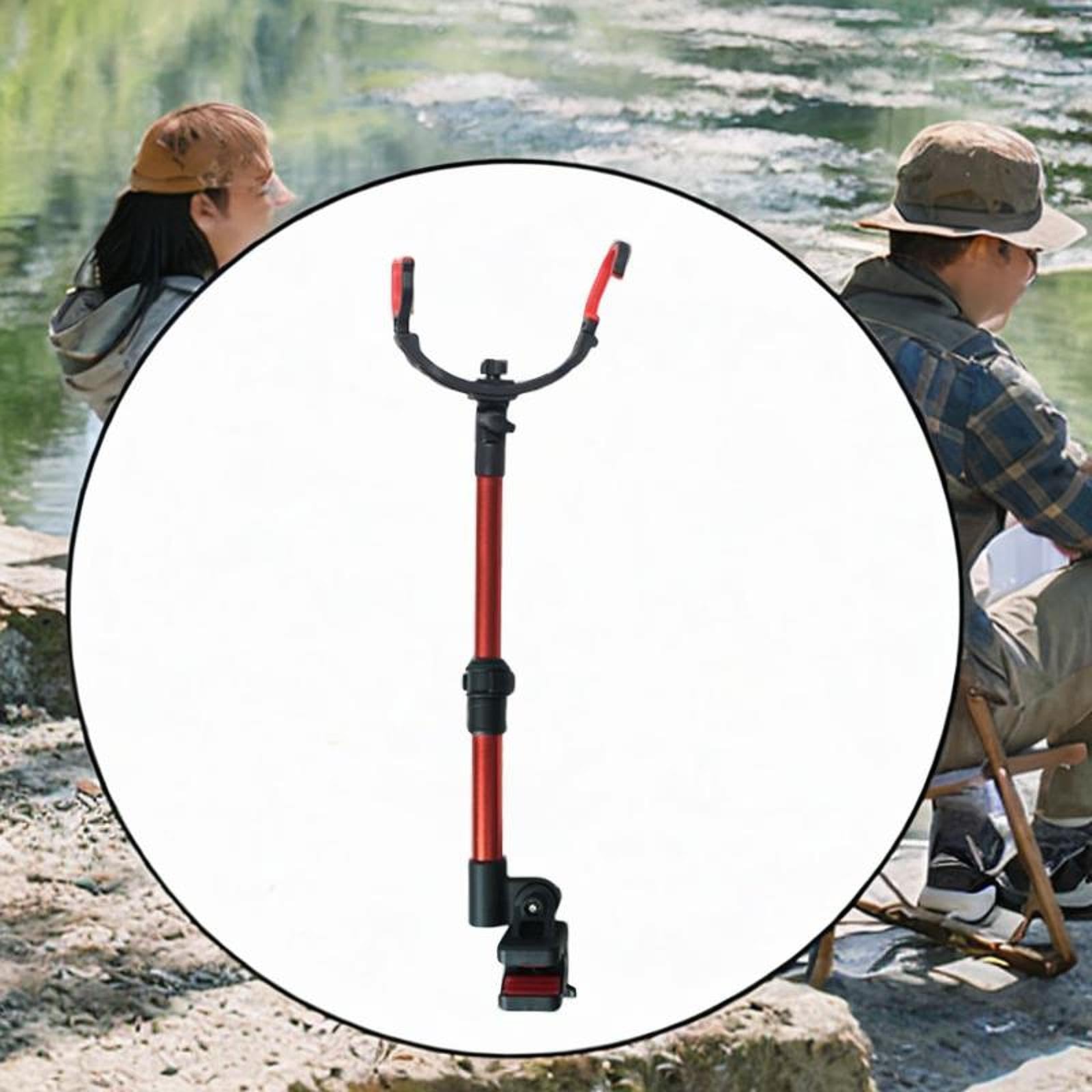 Support de Canne à Pêche pour Chaise, Support de Perche Télescopique pour Station d'accueil