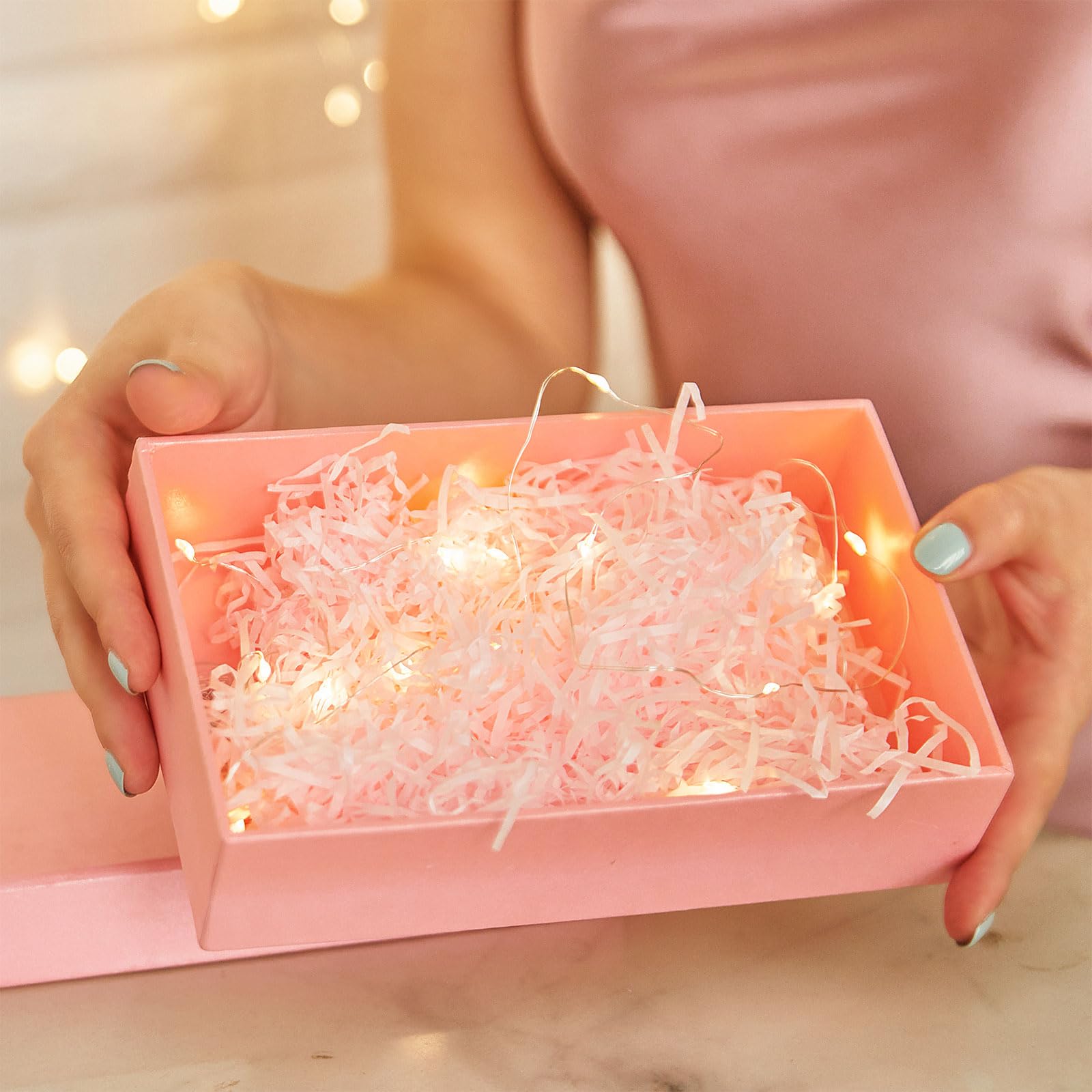 Etinga Paquete de 12 luces de hadas de 7 pies con 20 LED, luces decorativas alimentadas por pilas para fiestas, bodas, Navidad, decoraciones de vacaciones (blanco cálido, paquete de 12 unidades de 7