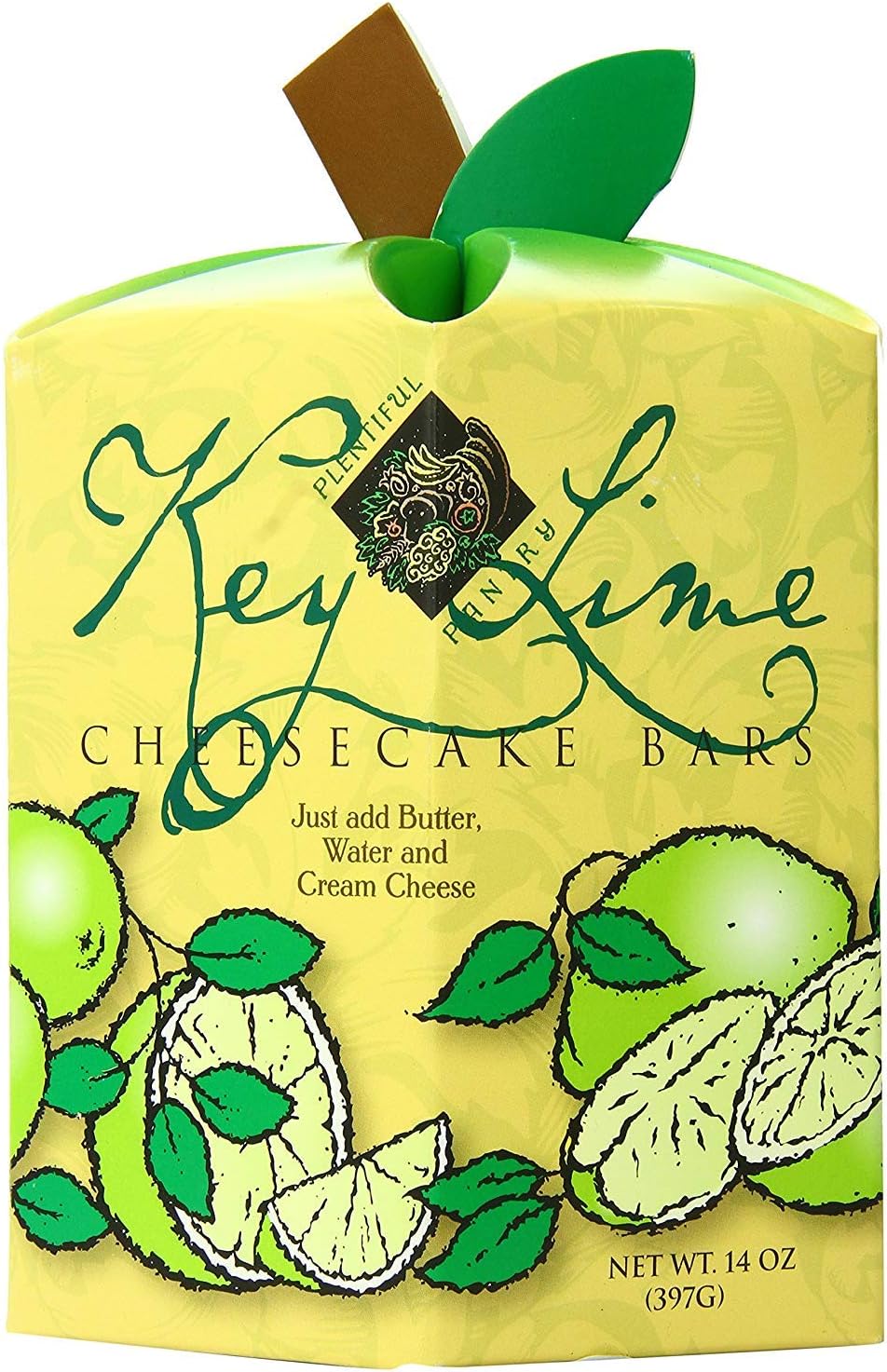 Plentiful Pantry No-Bake Key Lime Cheesecake Bars Mix, 14 Ounce - Just add 3 Ingredients - Mix & Serve