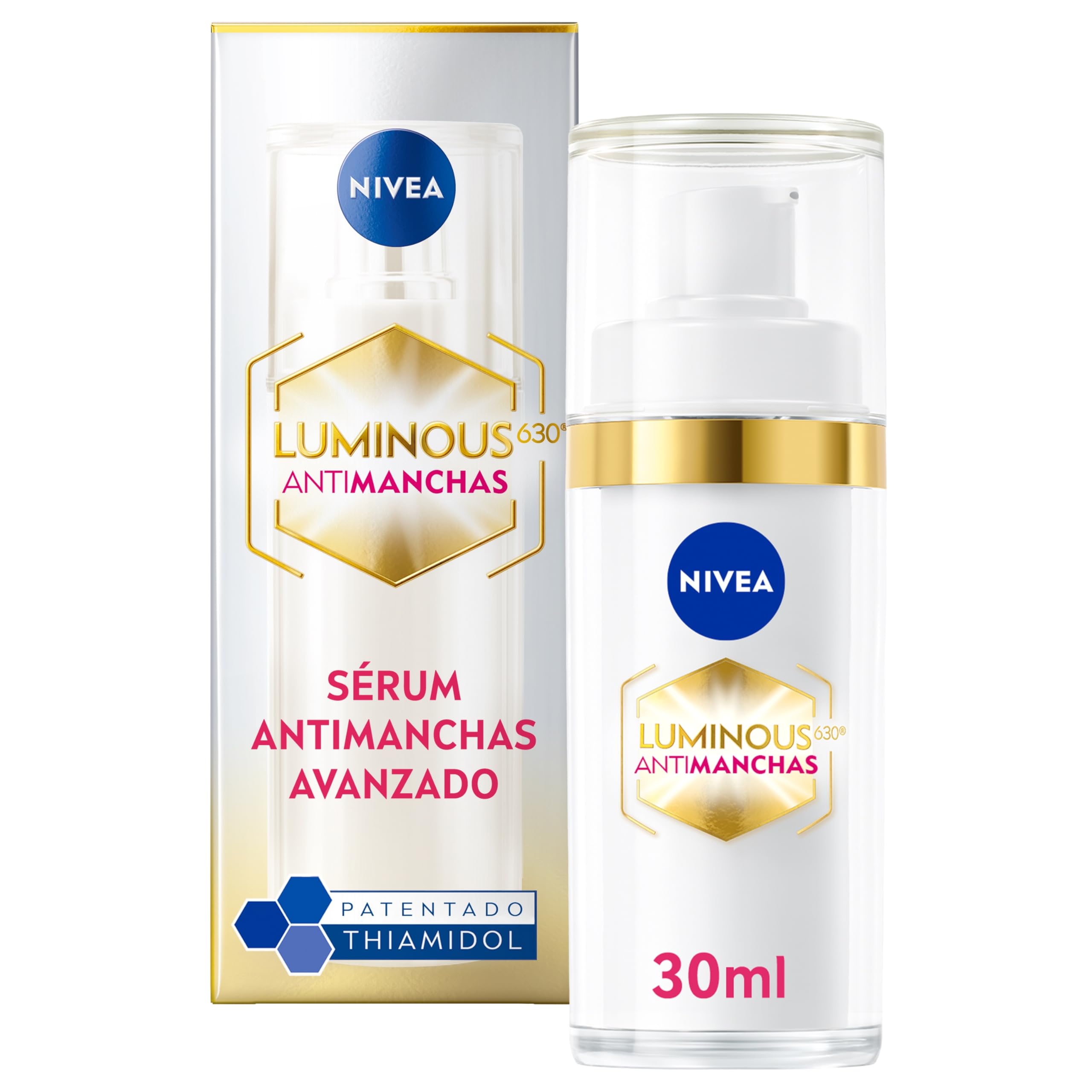 NIVEA Luminous630 - Sérum Antimanchas Tratamiento Avanzado - Sérum Facial con Ácido Hialurónico y Thiamidol Despigmentante - Tono Uniforme de la Piel - Hidratación - Todo Tipo de Piel - 30 ml