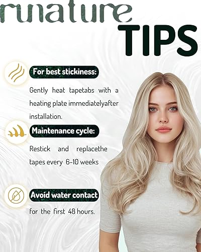 Miniatura 9 de RUNATURE Extensiones de cabello humano Remy con cinta adhesiva, balayage, color marrón nogal degradado a marrón ceniza con rubio claro, extensiones