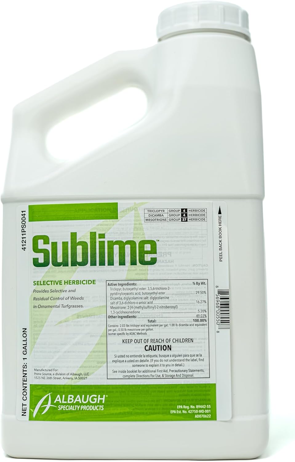 Sublime Weed Killer, Unrivaled Defense Against Crabgrass, Creeping Charlie, Dandelions & More, Non-Bleaching Formula, Fast-Acting, Commerical & Residential, 1 Gallon
