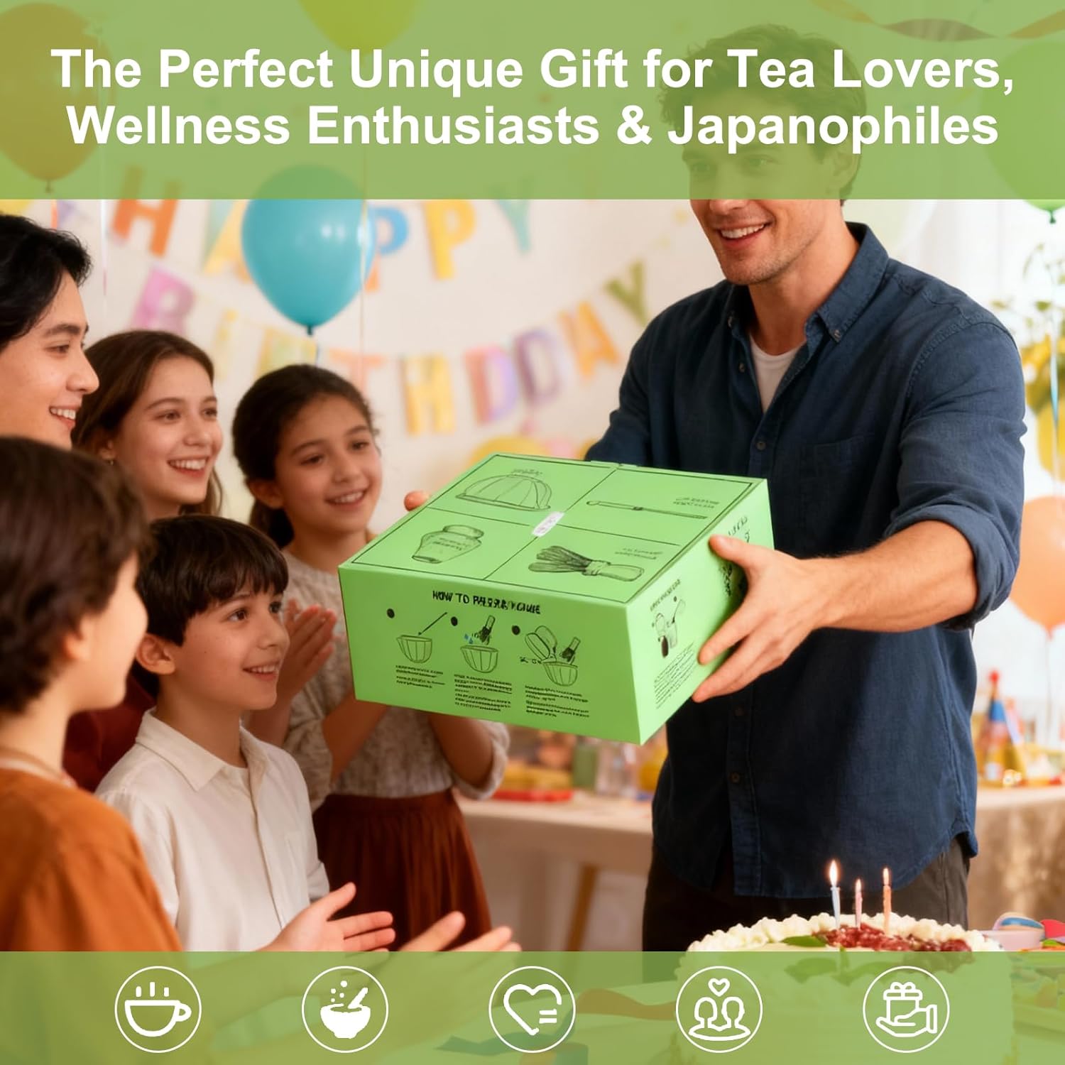 Matcha Whisk Set, 8 Piece Japanese Matcha Making Kit with Ceremony Set with Sifter, Bowl, Holder, Whisk, Scoop for Traditional Tea Ceremony, Ideal Gift for Home & Kitchen