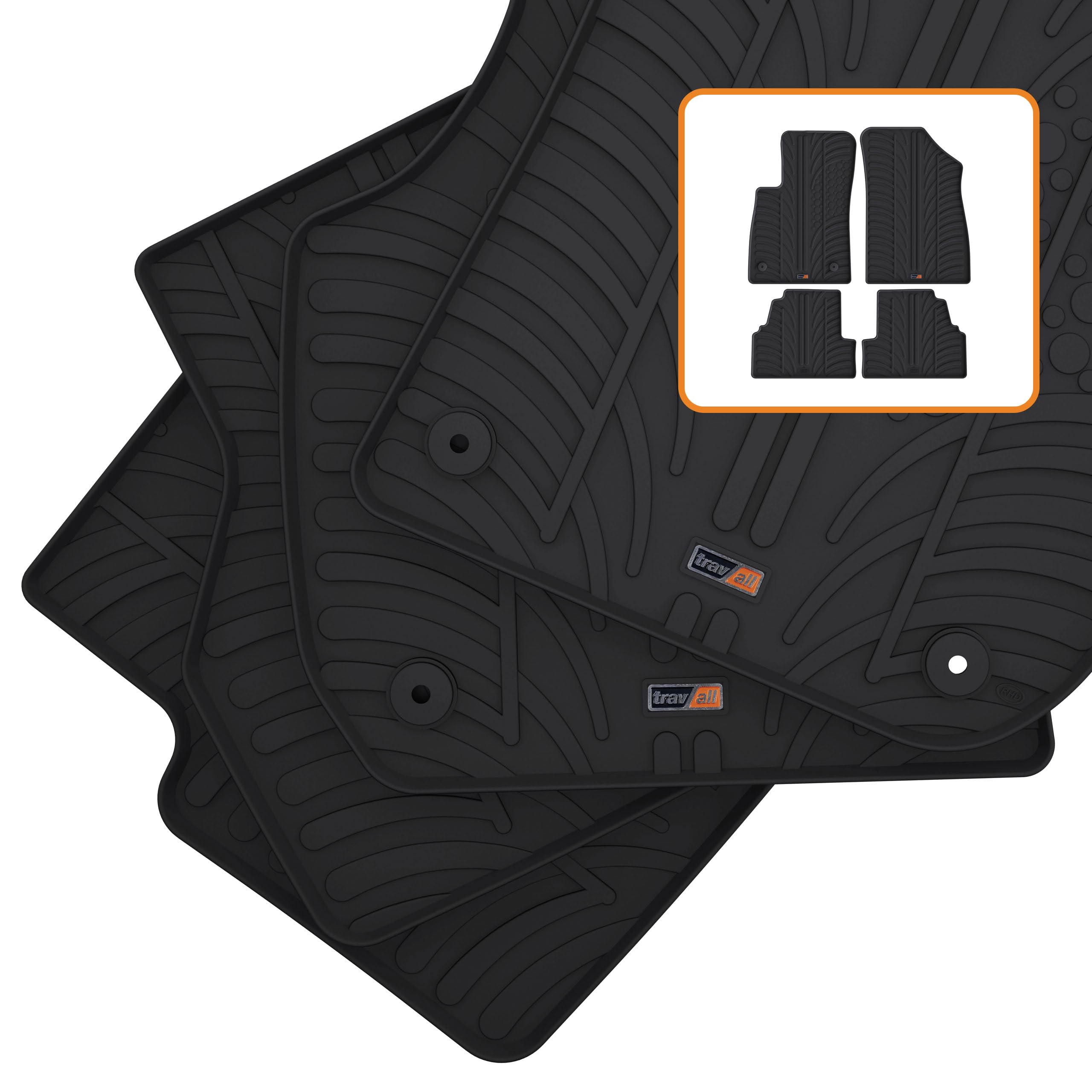 Travall Mats Tappertini Abitacolo Compatibili con Opel Mokka (2012-2016) Mokka X (2016-2019) Chevrolet Trax (2013-Corrente) TRM1196 - Tappertini Auto in Gomma Originali
