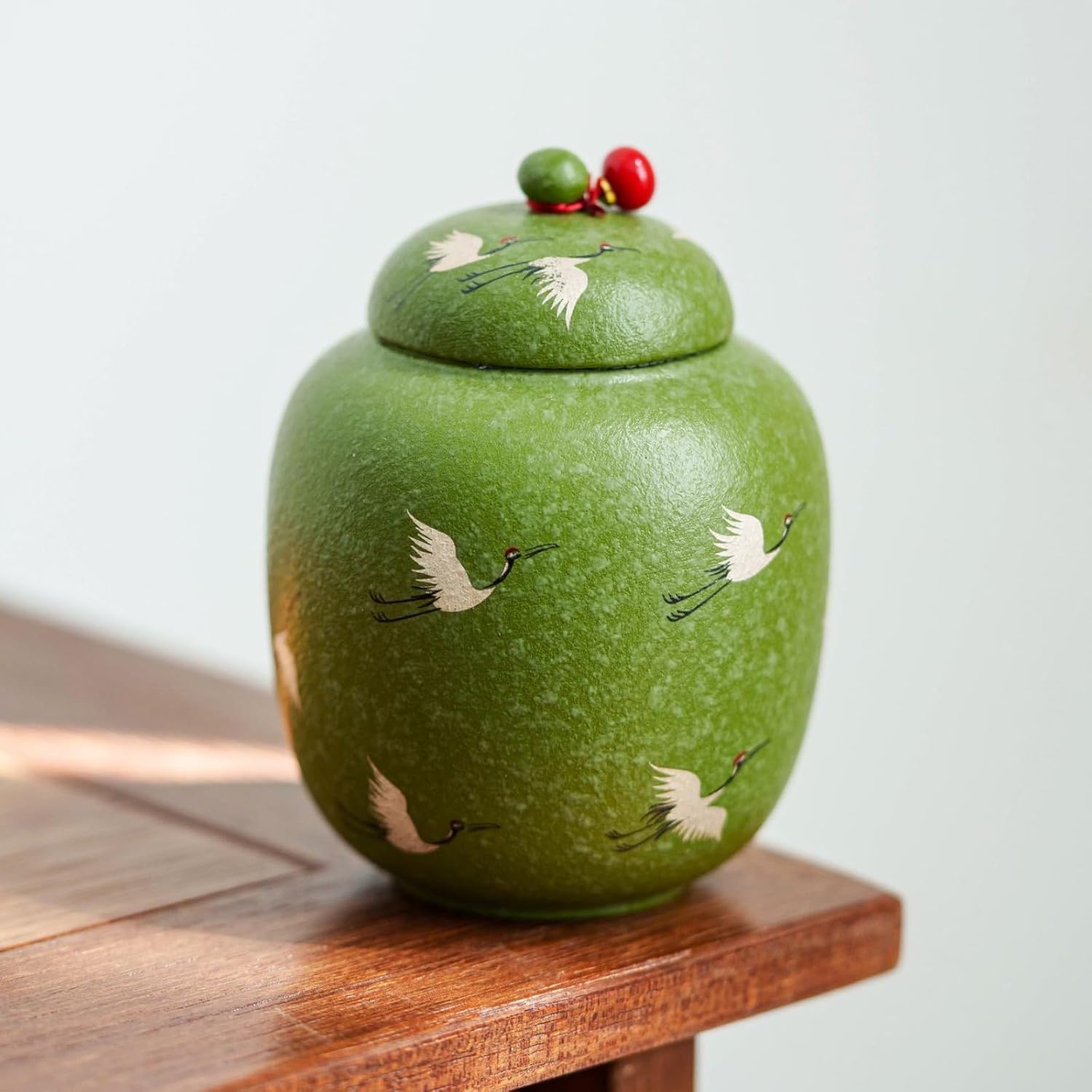 Ceramics Tea Canister, 270ml 9.1oz, Sealed Storage Tank Chinese Kung Fu Tea Set Accessories