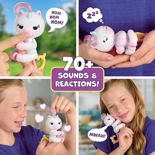 Miniatura 2 de Fingerlings El nuevo unicornio interactivo 2023 reacciona al tacto - Más de 70 sonidos y reacciones - Lulu (blanco)