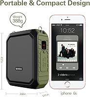 Vista 3 de Amplificador de voz inalámbrico, micrófono Bluetooth para profesor, 18 W, impermeable, portátil, amplificador de voz recargable, micrófono personal