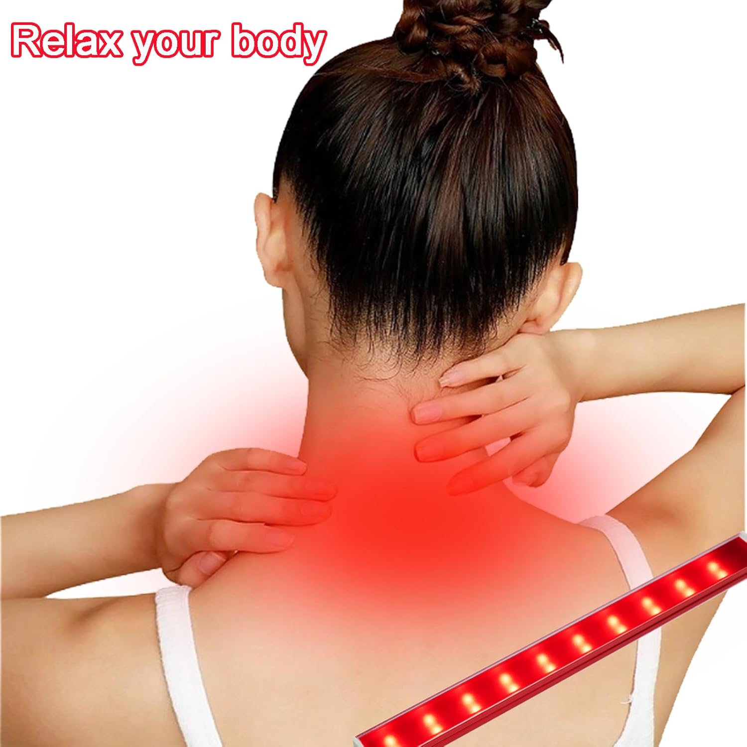 660nm & 850nm Red Light Strip, 9.6 Inch Near Infrared Light Bar with 5 Brightness Levels, USB Powered Red Light for Muscle Relaxation, Home & Fitness Use（2 pcs）