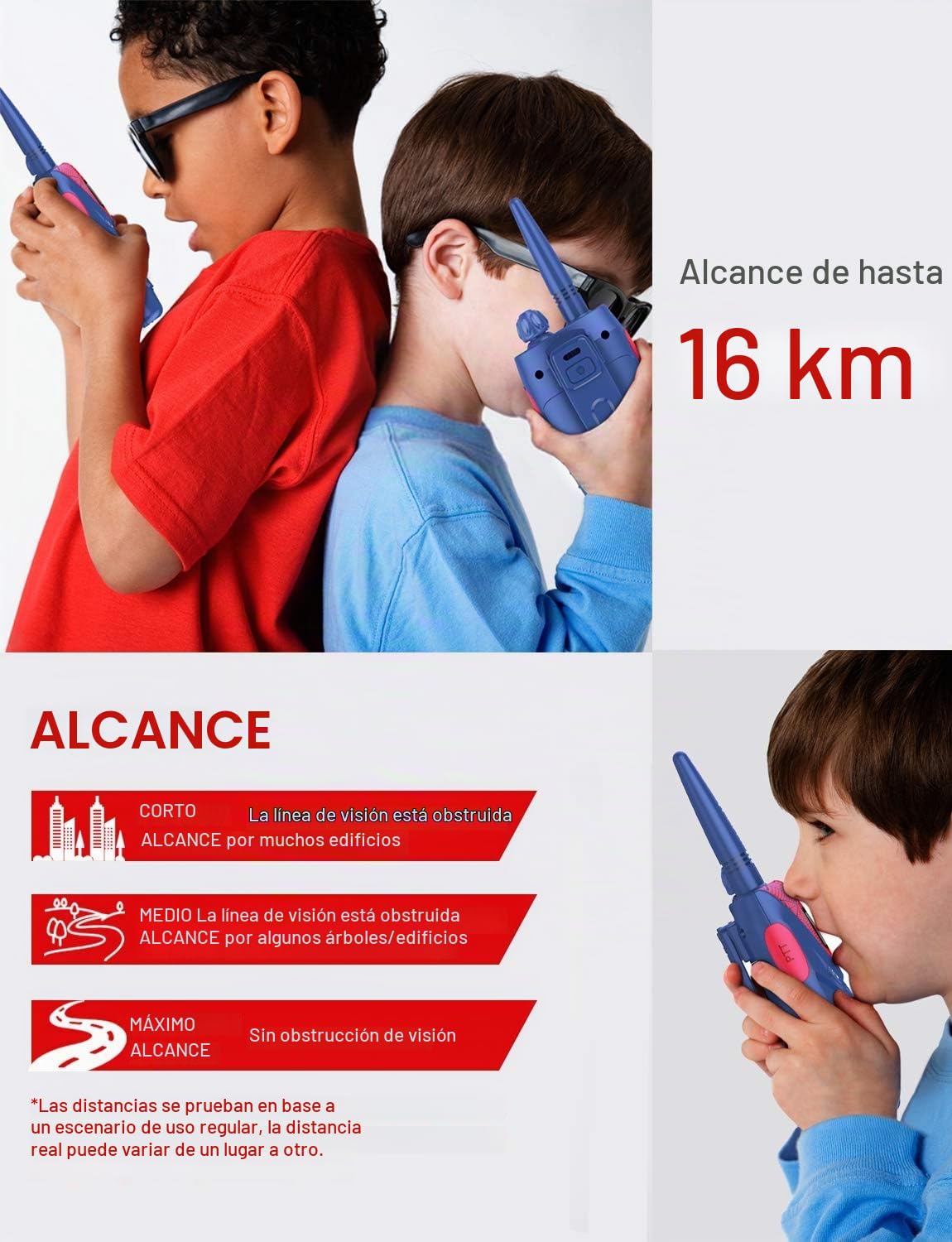 QNIGLO Spiderman Walkie Talkie Niños Recargable, Juguetes de 3 a 12 Año