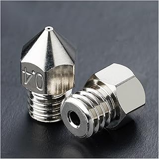 Nozzle MK8 Plated Copper Nozzle for 3D Printer CR10 Ender 3/5 Alfawise U20 TronXY X5S Tornado High Temperature 1.75mm Filament Durable and Heat Resistant (Size : 0.4mm)