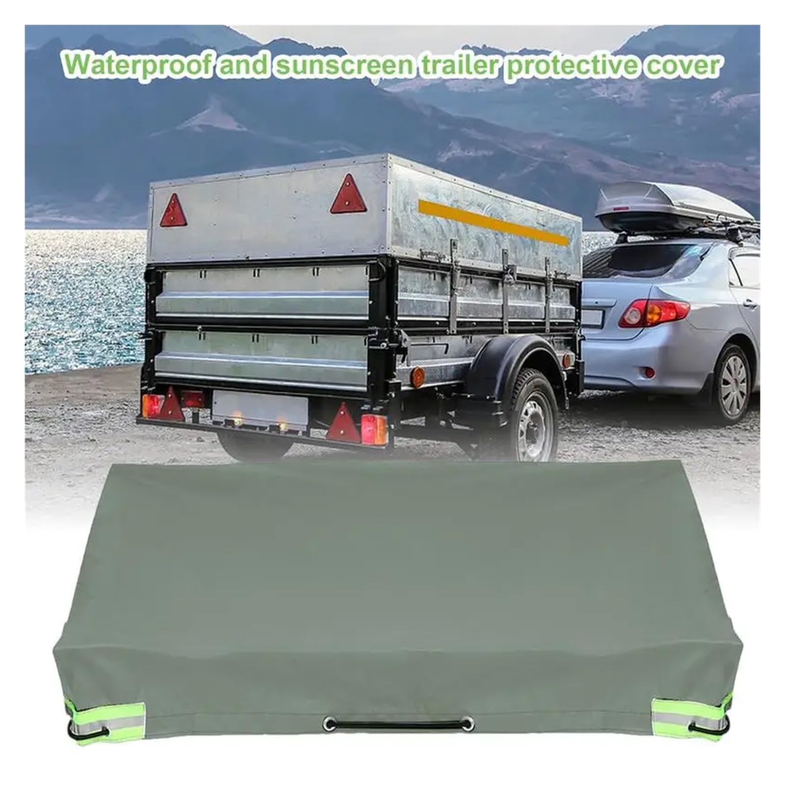 Fundas De Remolque Cubierta de lona for remolque de acampada, cubierta resistente a la intemperie y a las heladas, cubierta for acampada, RV, remolque de viaje, remolque de coche Remolque Funda(Blue)