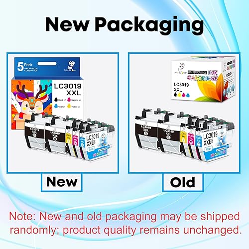 Miniatura 8 de Miss Deer LC3019 - Cartucho de tinta de repuesto compatible con gran rendimiento para cartuchos de tinta Brother LC3019XXL 2 negros 1 cian 1 magenta