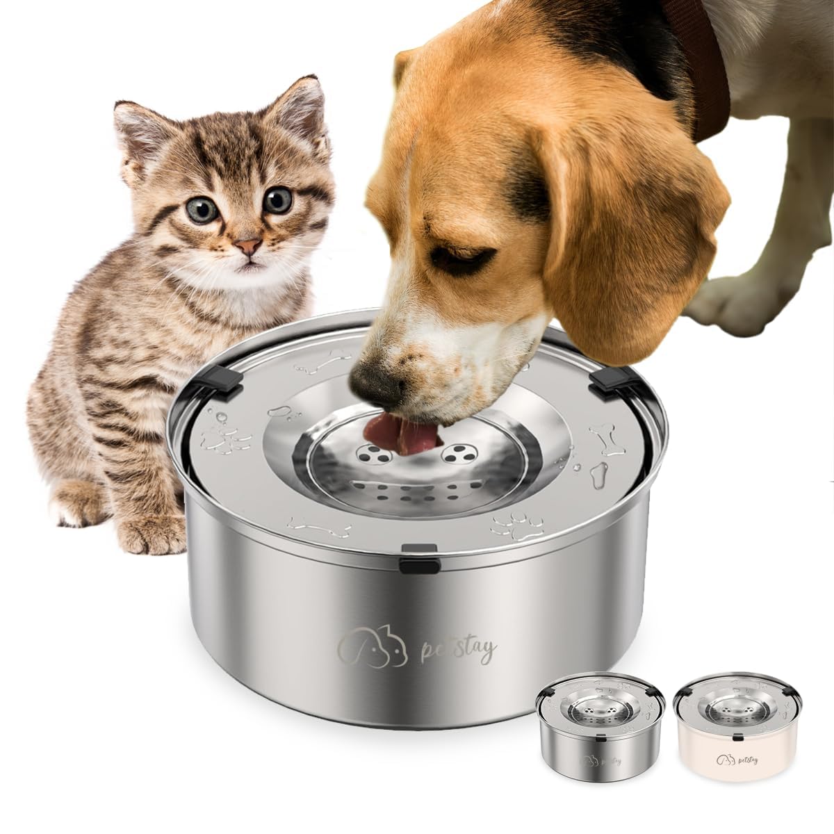 Amazon | petstay 犬用水飲み器 こぼれない 口濡れない 大容量3L