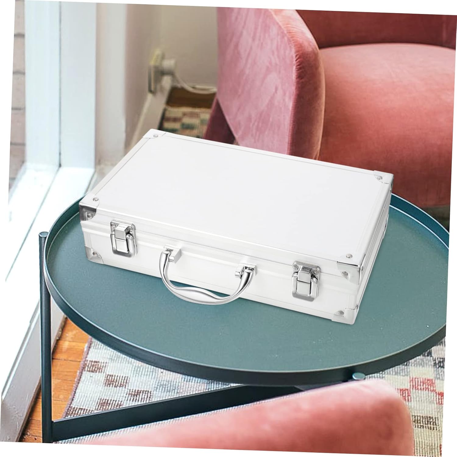 Aluminum Alloy Storage Case Multifunctional Portable Toolbox for Medicine Tools and Cosmetics Lightweight Carrying Box with Capacity for Home Office and Travel