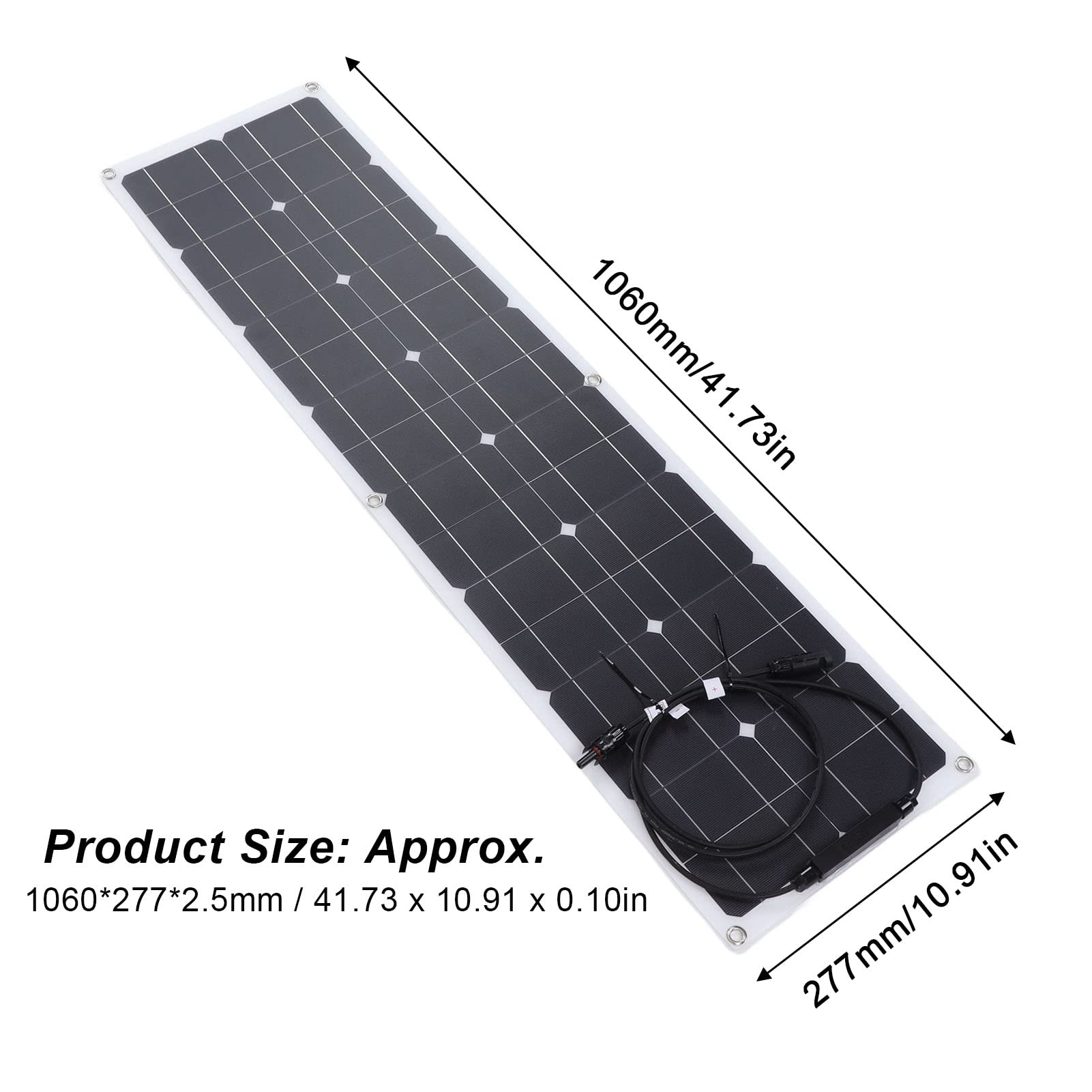 Zestaw Solar Panelu Słoneczny Zestaw panelu słonecznego z kontrolerem 40A 2 USB 5V 2A Porty wyjściowe 50 W 18 V dla domu RV na zewnątrz użycie monokrystalicznego silikonu 180 x
