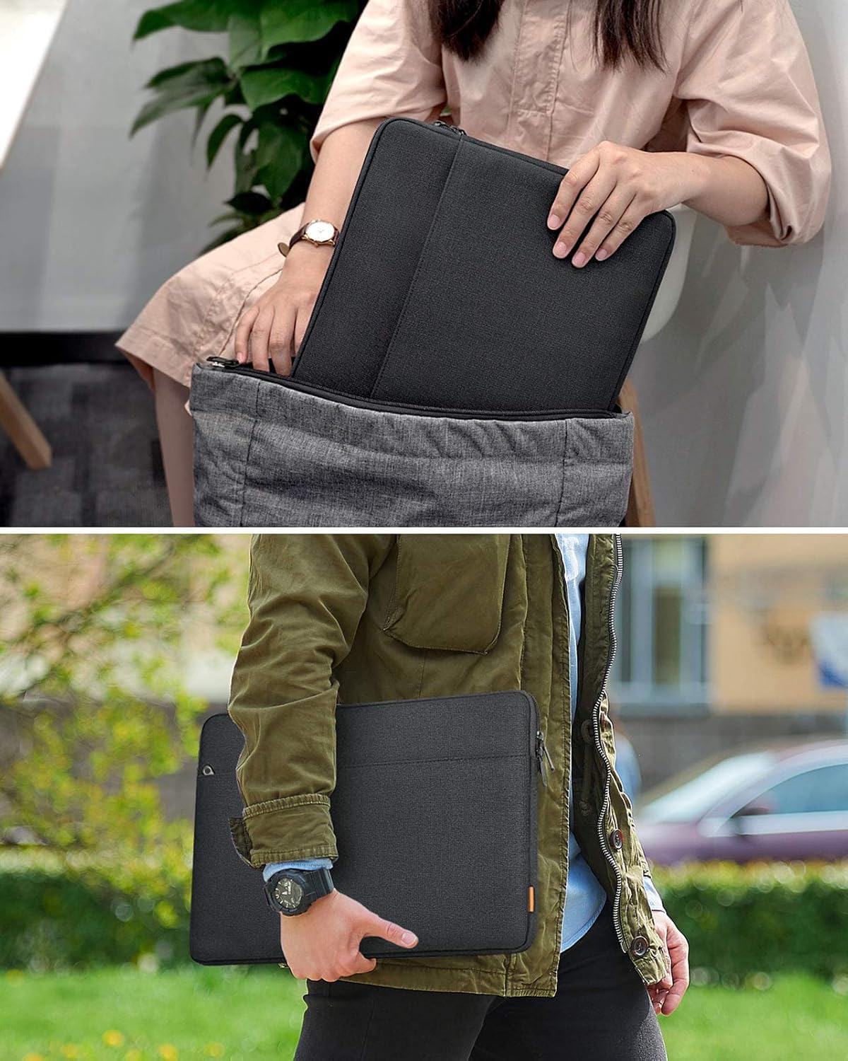 Inateck 15 15.6 Pulgadas Funda Protectora Bolsa Tipo Sleeve para Portátil Compatible con 15-15.6 Pulgadas Laptop Notebook, Ultrabook, Netbook