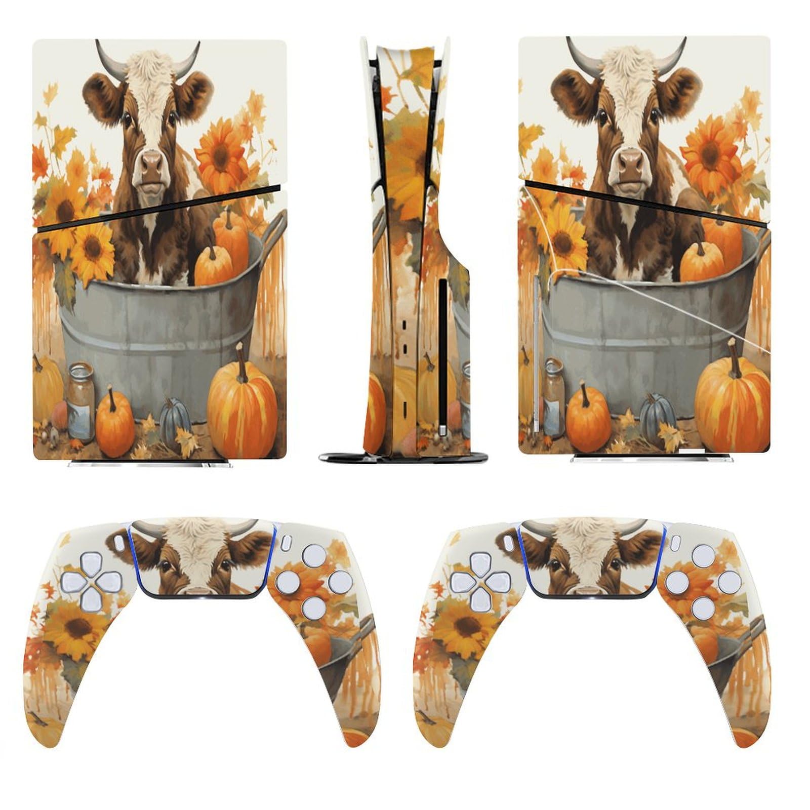 Sticker Skin for Model 5 Slim Disc Painting Baby Cow Pumpkins Skin Accessories Cover Skins Anime Vinyl Cover