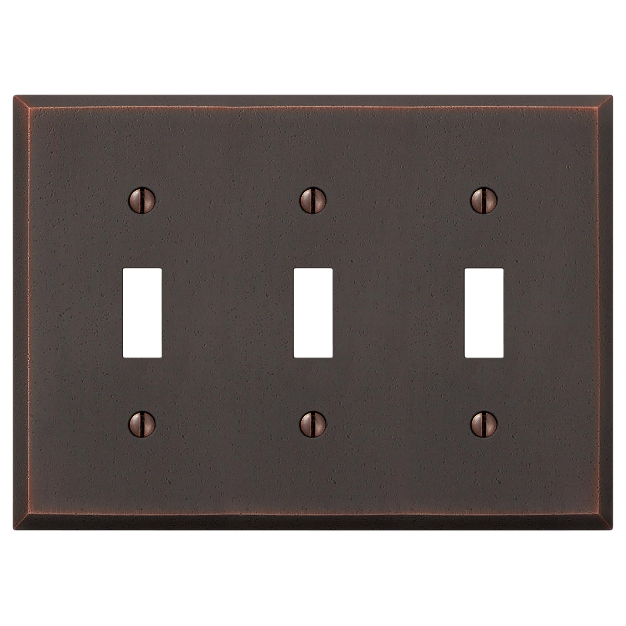 Placa de pared Amerelle Manhattan soluciona huecos en interruptor Rocker y GFCI color gris metálico