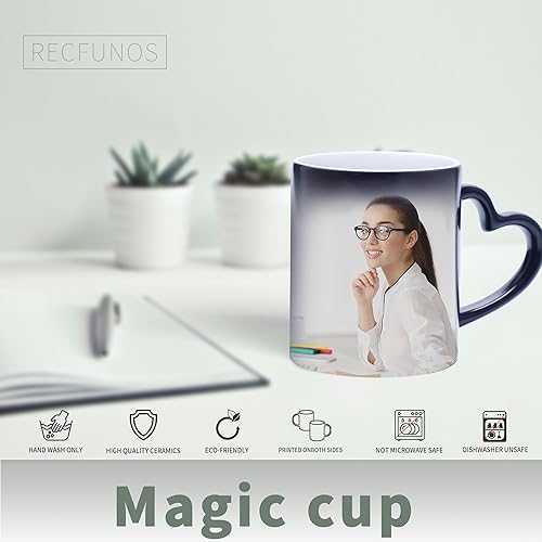 Miniatura 7 de Tazas personalizadas que cambian de color, taza personalizada con imágenes de texto fotográfico, regalos personalizados para amigos, familiares,