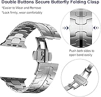 Vista 87 de WINGLE Correas de titanio para Apple Watch Band Ultra 3/2/1 Band Ultra de 1.929 in Series 11 10 1.811 in 1.772 in 1.732 in 1.654 in SE 3/2/1 Series