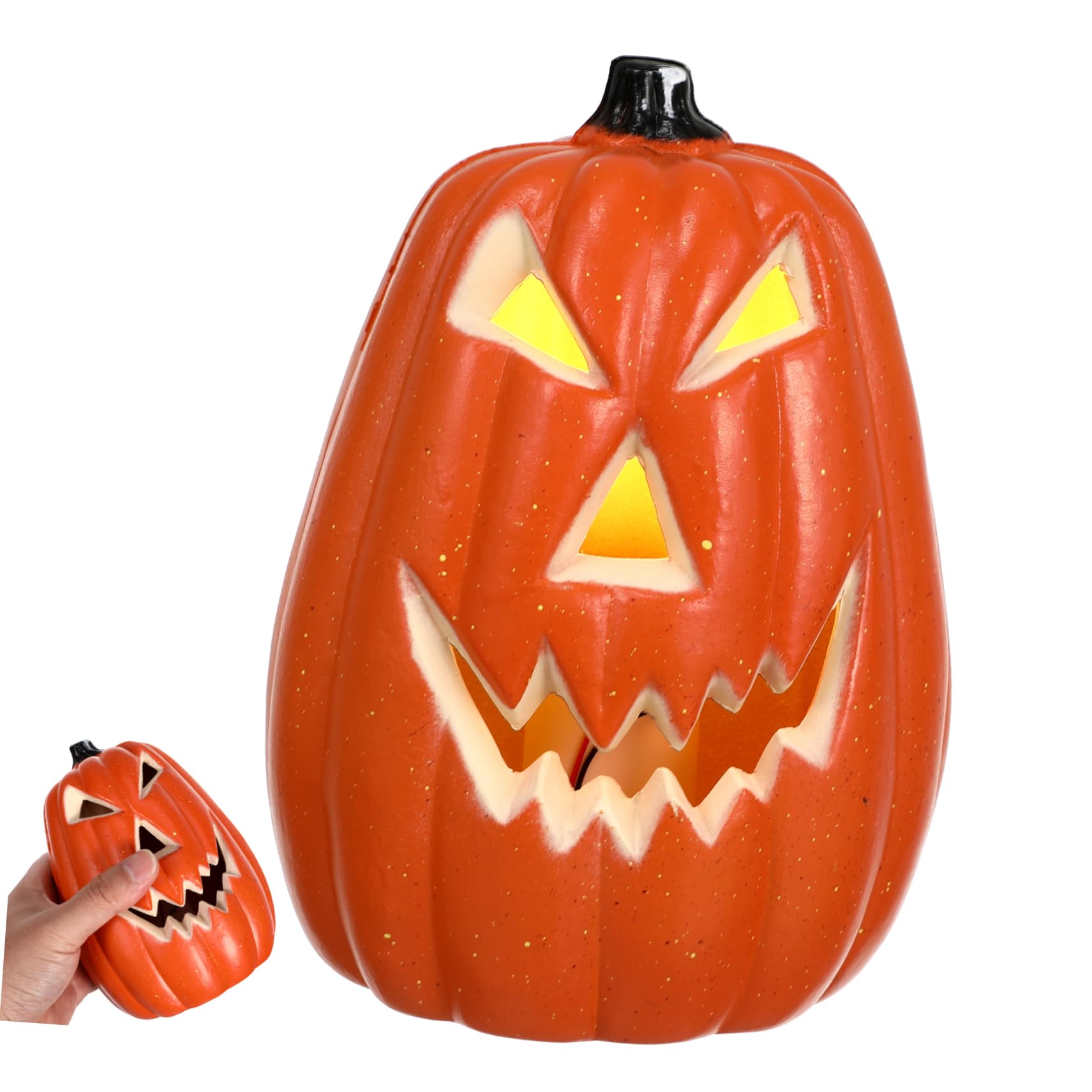 Cabilock Led Pumpkin Skull Lantern Safe Home Decor Great Halloween Present for Boys and Girls Adults