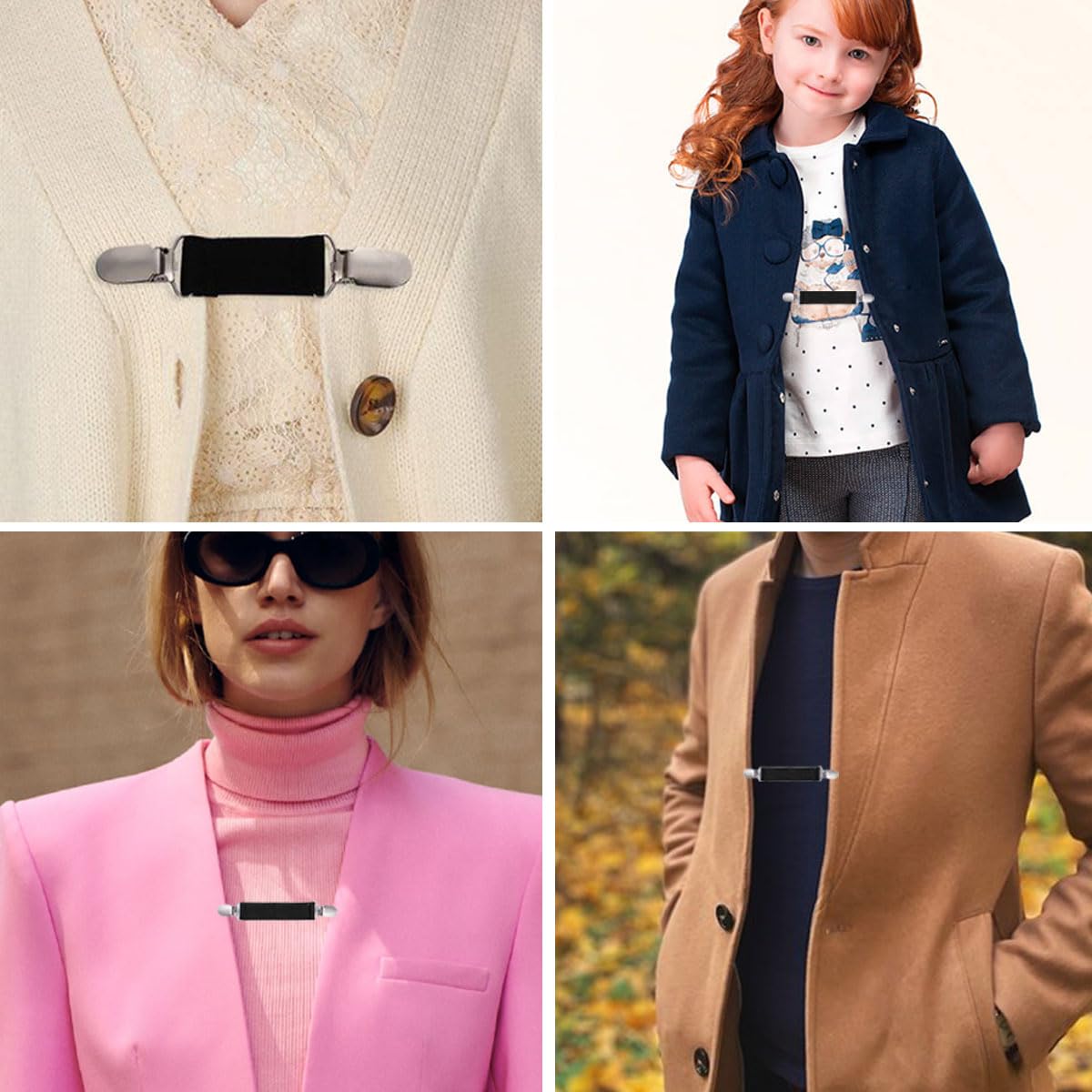 4 Clip Elastiche Per Cardigan E Vestiti - Ferma Maglioni, Camicie E Scialli - Foto 6