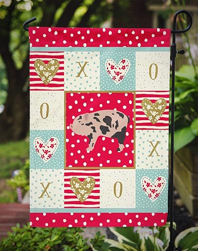 Miniatura 3 de Caroline's Treasures CK5362GF Mini bandera de jardín con diseño de cerdo en miniatura, bandera roja para buzón, bandera decorativa para patio