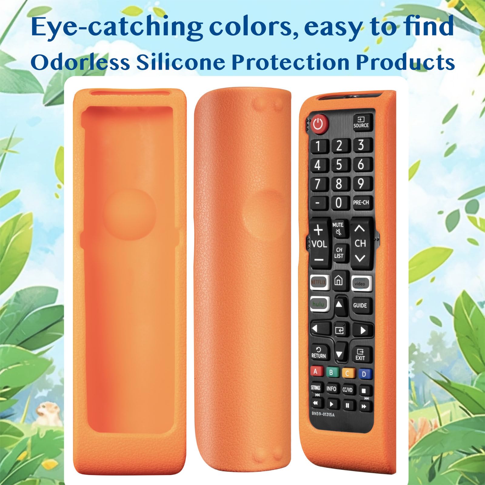 Paquete de 2 controles remotos universales para todos los televisores Samsung BN59-01315A de repuesto para todos los televisores inteligentes Samsung LCD LED, HDTV 3D con botones Hulu Netflix