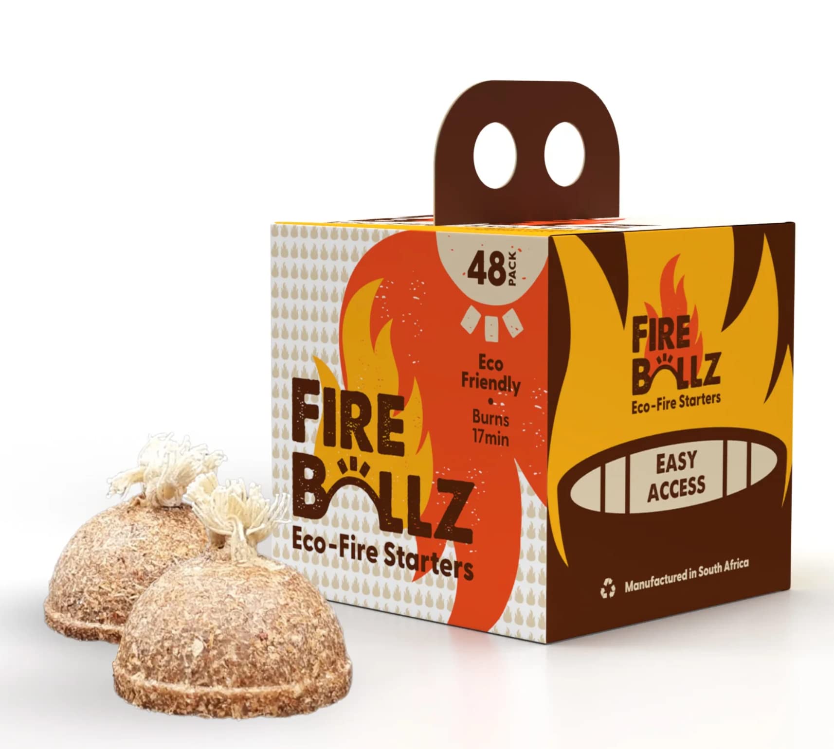 48-Pack Fire-Ballz Eco-Friendly Fire Starters