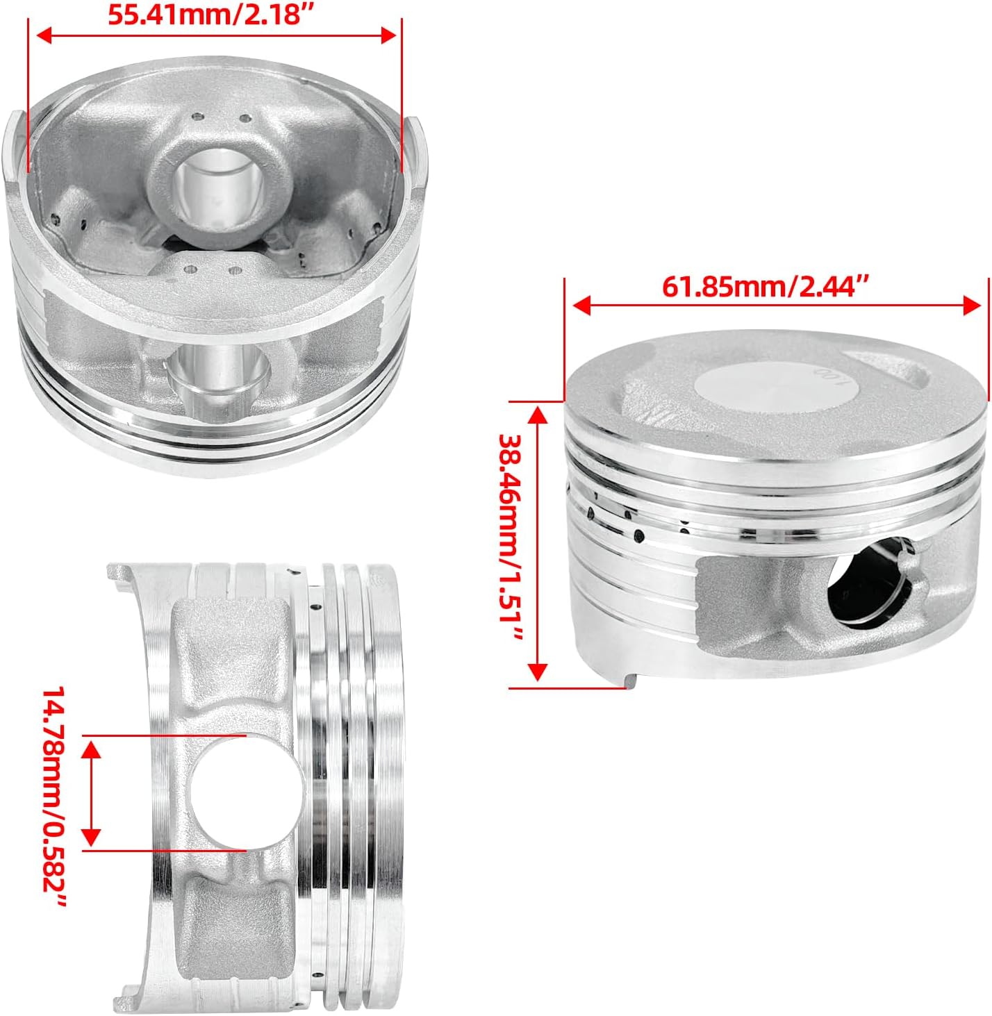 180cc Cylinder kit 62mm Big Bore Kit fit for GY6 125cc 150cc 1P52QMI 1P57QMJ Engine Scooter Moped ATV Quad