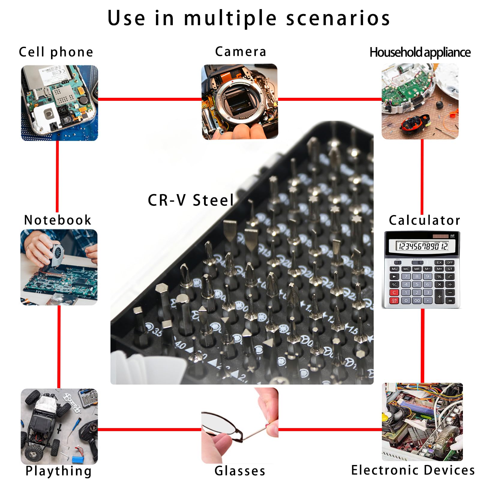 Ensemble de tournevis de précision 122 en 1 magnétique professionnel pour réparation d'ordinateur, petit tournevis électronique pour téléphone, PC, montre, console de jeu, tablette, appareil