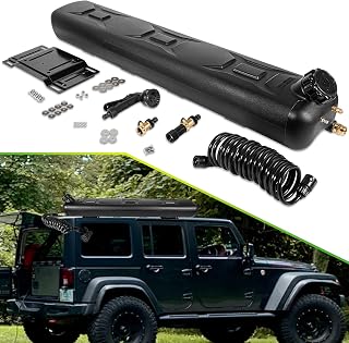 Yoursme 8-Gallon Pressurized Water Tank for Camping Showers, Overlanding and Outdoor Activities Water Supply, Roof Rack Mount Portable Water Storage for Trucks & Off Road Vehicles
