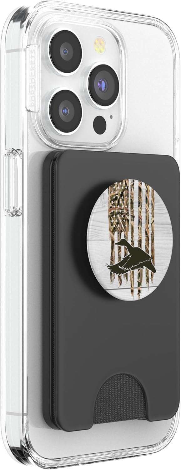 Camo Duck Hunter - Camouflage American USA Flag Duck Hunting PopSockets PopWallet for MagSafe