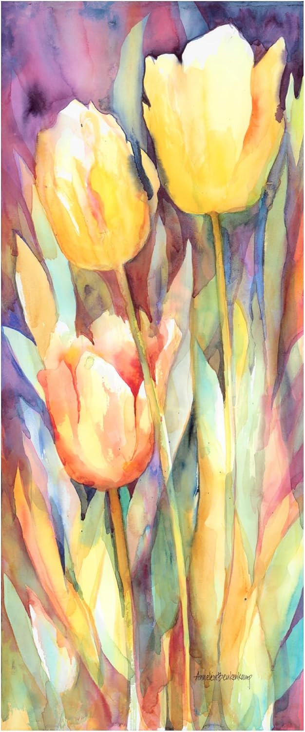 Wrapped Canvas Wall Art - Annelein Beukenkamp 'Tall Blondes' Wall Art for Living Room, Bedroom, or Office Décor - 14x32