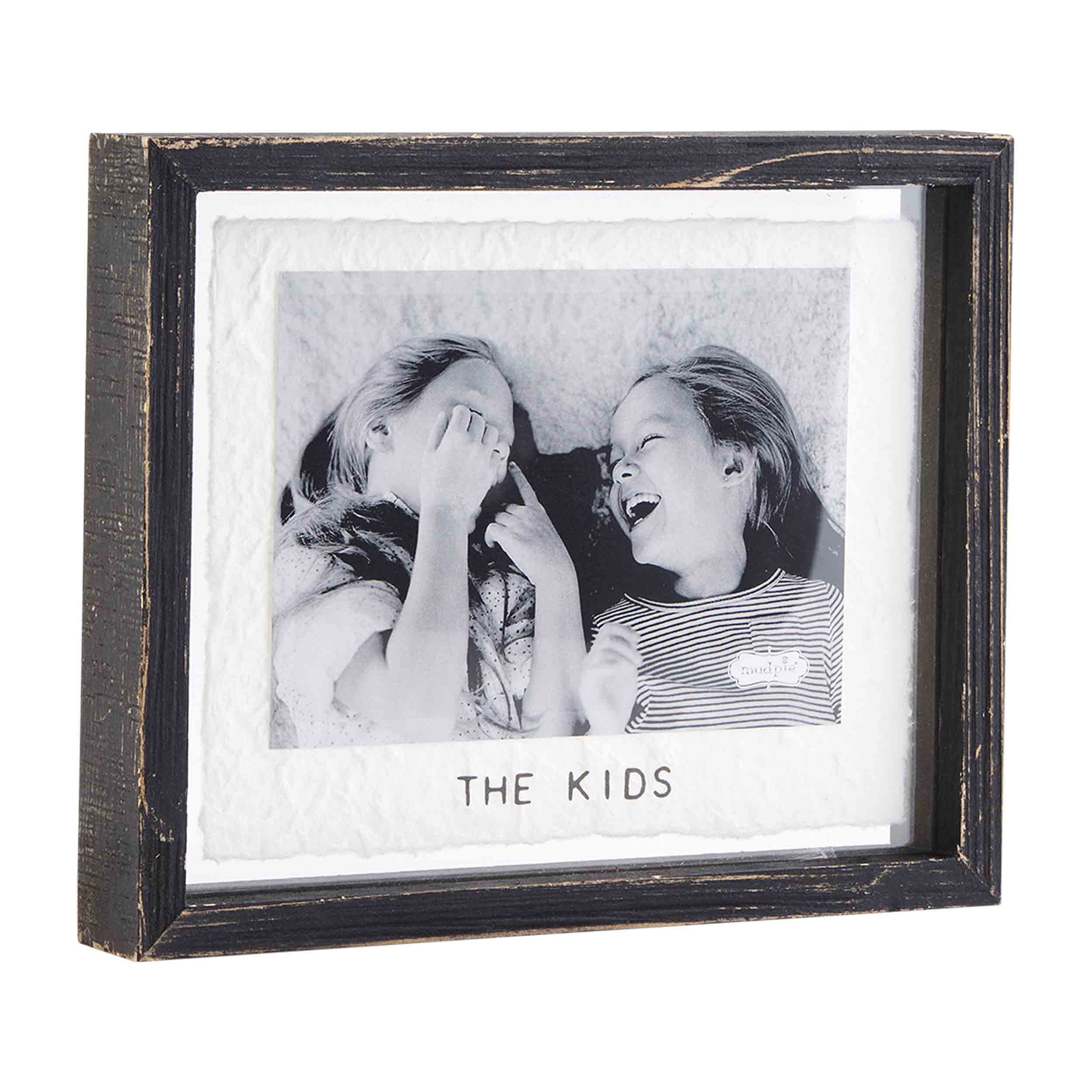 Cadre photo noir The Kids Mud Pie design en bois enfant