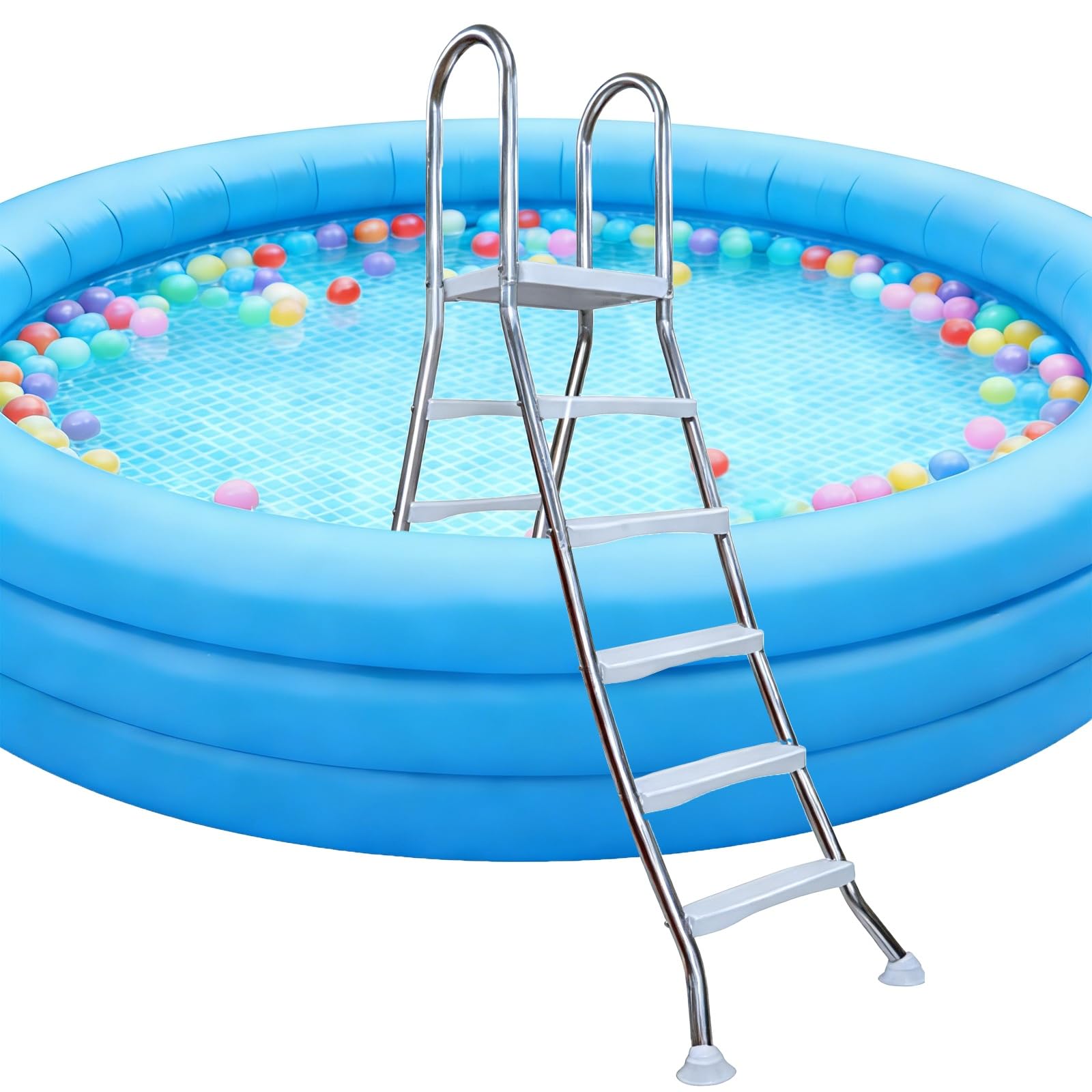 Scaletta per piscina, con gradini antiscivolo, alta capacità di carico per un accesso sicuro e comodo alla piscina