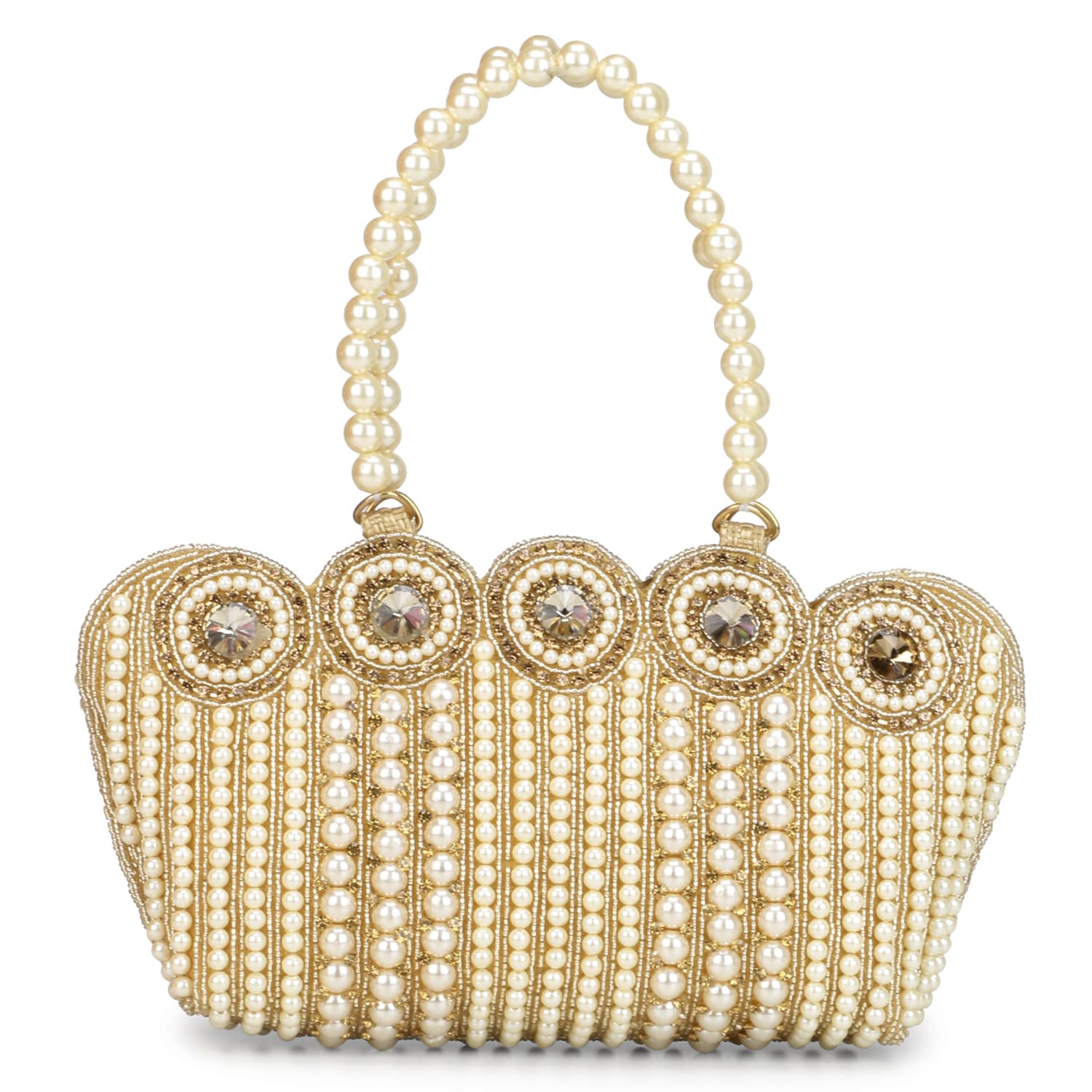 Shanvi handicraft Women's Moti Crafted Stylish Hand Bag Clutch-picture-17