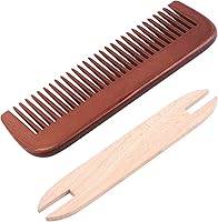 Vista 1 de NBEADS Kit de herramientas de tejido, incluye 1 lanzadera de telares de madera y 1 pieza de accesorios de máquina de telar de peine de madera