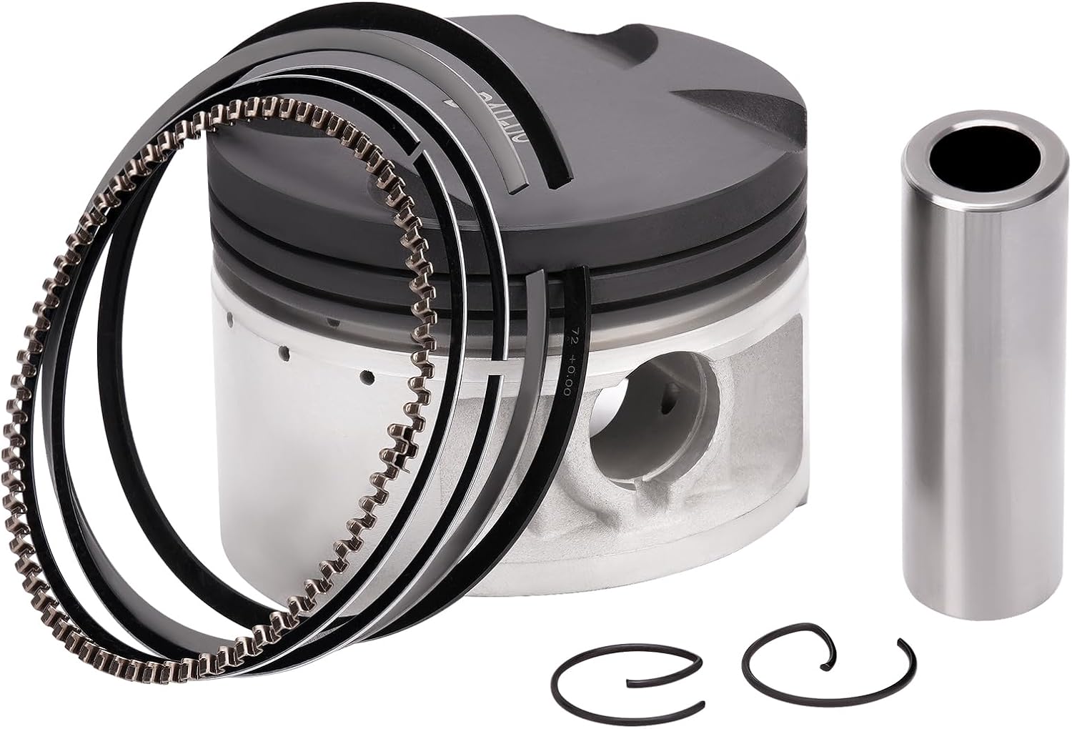 AHL Piston and Piston Rings Pin Clips Kit for SUZUKI DR250 1984-1987/GN250 1985-2001 12111-38201-000 (STD 72mm)
