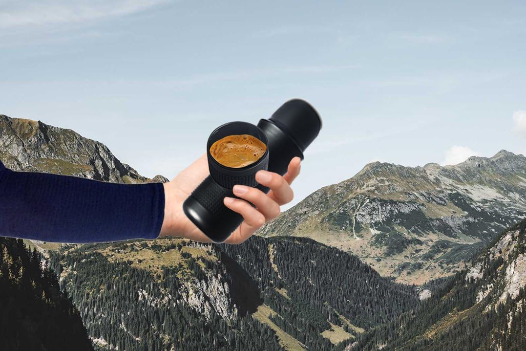 Mini portable espresso coffee maker suitable with ground coffee by Mixpresso