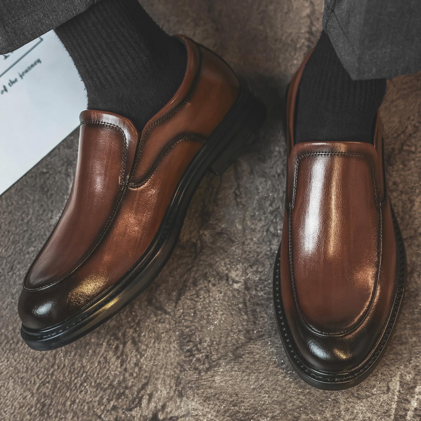 Scarpe da Uomo Eleganti, Mocassini da Lavoro Slip-on | Casual, Comfort, Leggero, Formale, Da camminata, Ufficio, Scarpe da matrimonio
