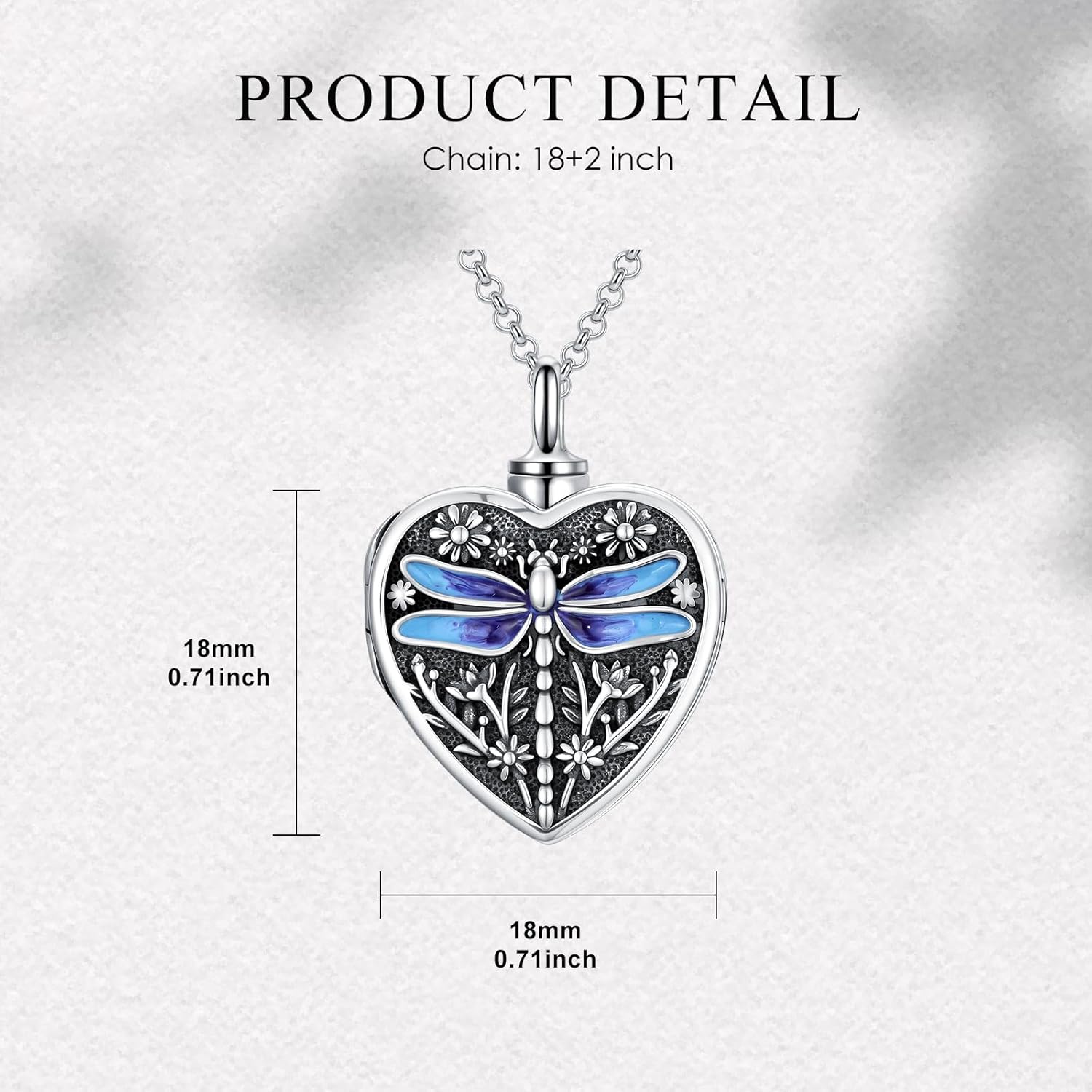 Personalized Heart Urn Locket Necklace for Ashes and Pictures 925 Sterling Silver Customized Locket Cremation Necklace for Ashes Memorial Keepsake Jewelry for Women - Image 4