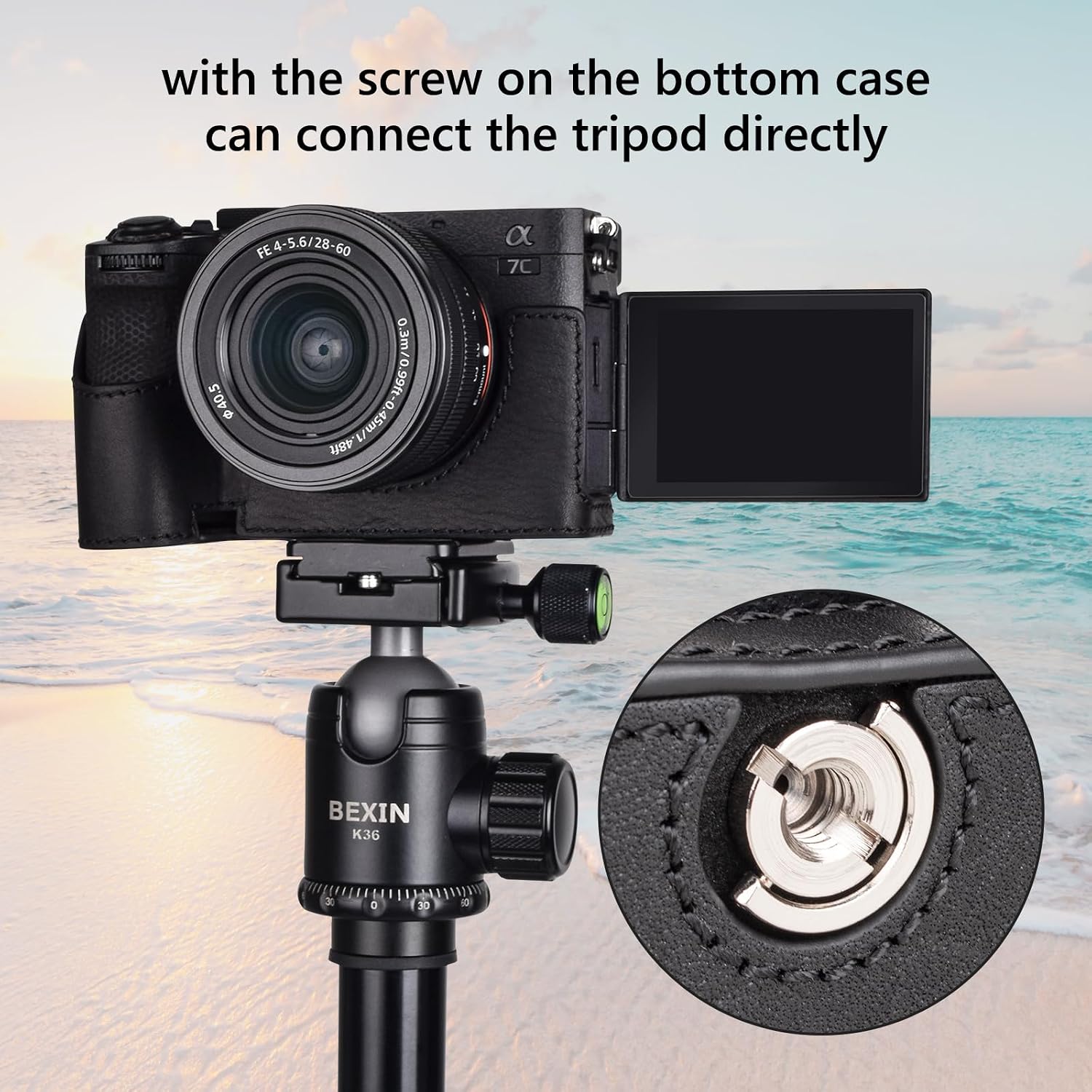 SONY A7C2/a7CR ケース、kinokoo ミラーレス一眼カメラα7CⅡ/ILCE-7CM2/a7CR 専 【交換可能】