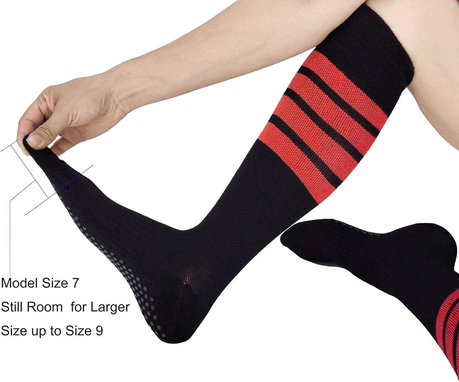 Women's Cushioned Odor Control Compression Knee High/Low Cut Non Slip Gel Grips Yoga Pilate Barre Dance Socks