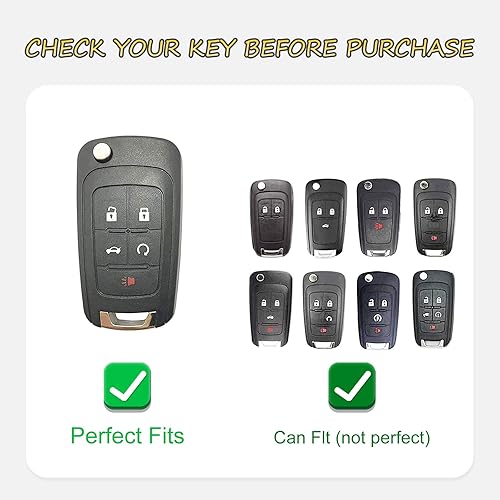 Miniatura 2 de Funda para llavero Chevy con llavero de automóvil con perla, funda para llave para Chevrolet Buick Camaro Cruze Equinox Malibu Impala, Spark, Sonic,