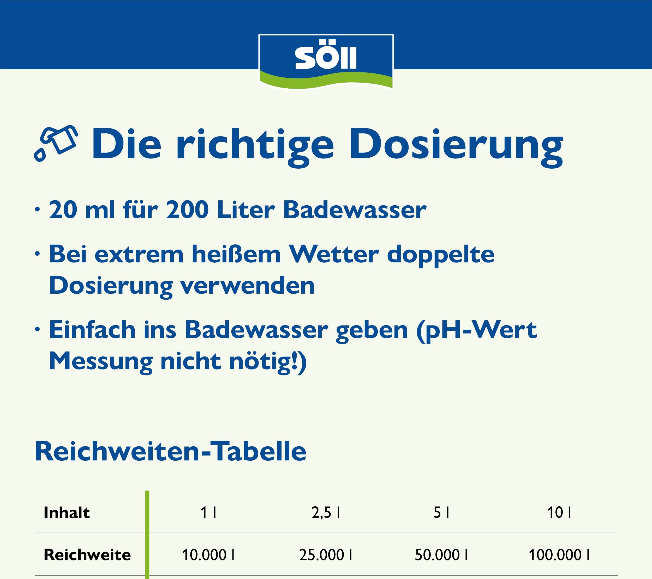 Söll 81456 AquaDes 2,5 l - Pool-Desinfektion, Poolreinigung, Wasserpflege gegen Bakterien und Keime, Desinfektionmittel für Pool Planschbecken Schwimmbecken Kinderpool