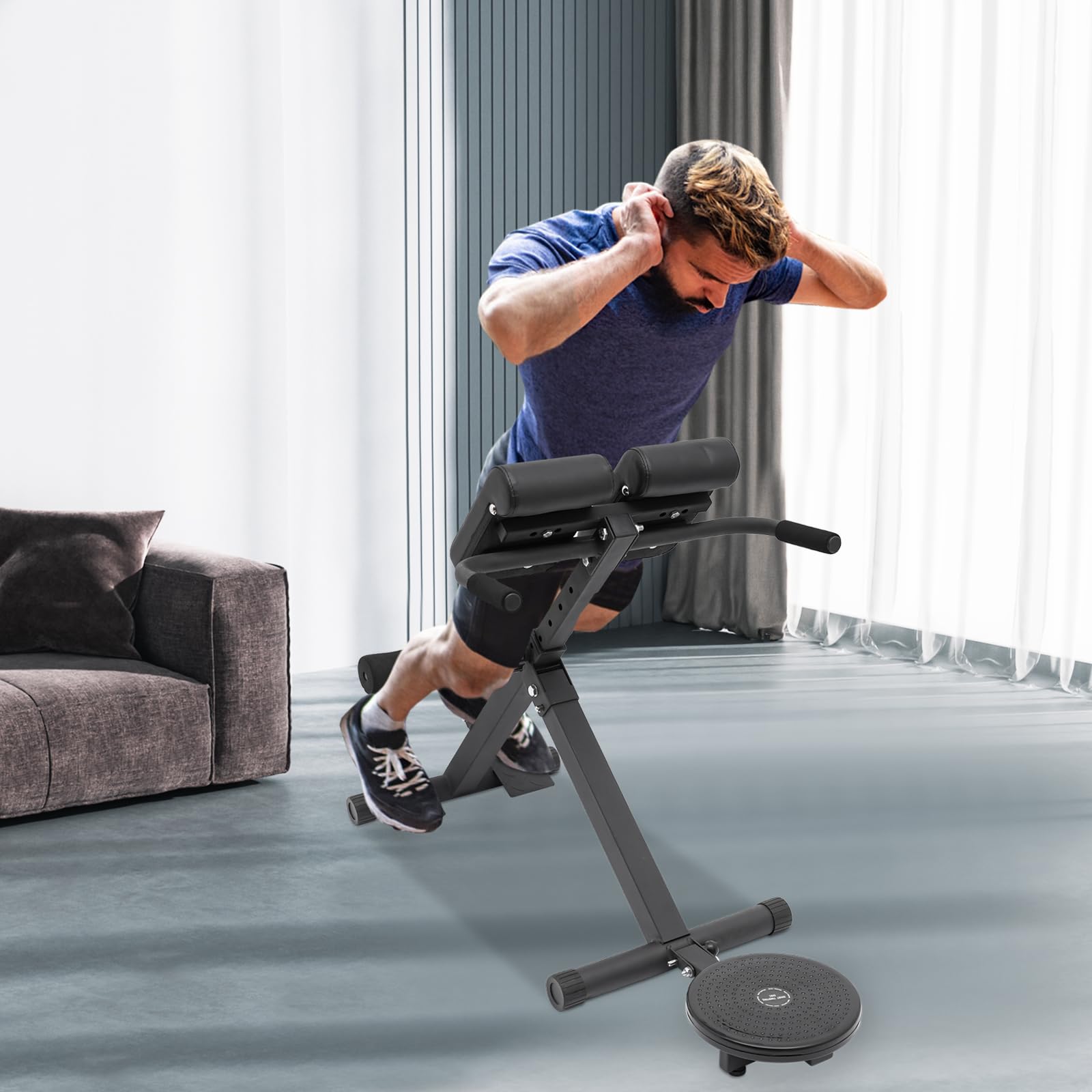 Panca Iperestensione MH-L116 2.0 - Trainer Per Schiena E Addominali, Pieghevole - Foto 8