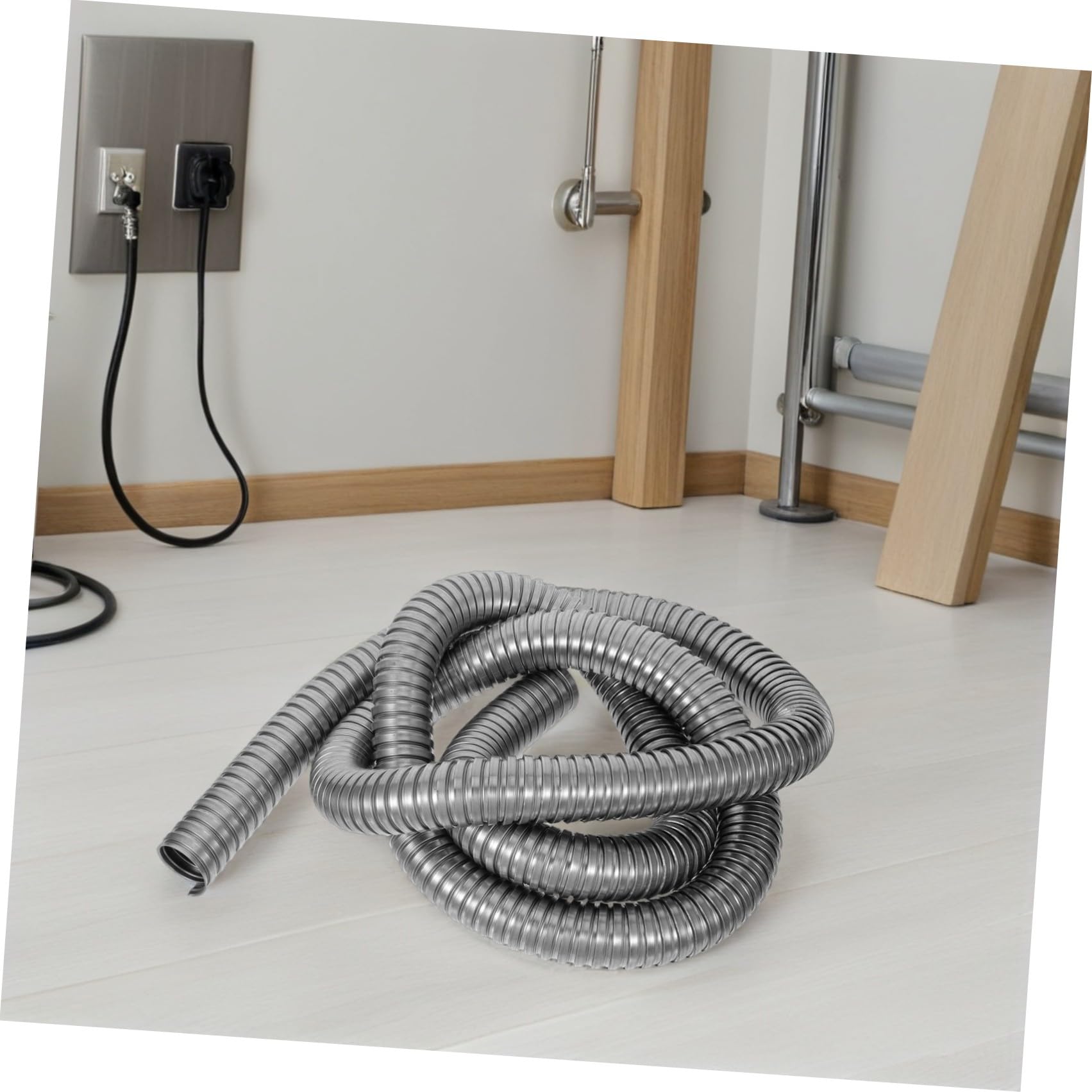 STOBAZA Tubo Corrugato in Acciaio Inossidabile 304 Flessibile per Cablaggio Elettrico, Protezione Robusta del Cavo Installazione Efficiente, per Impianti di Illuminazione Paesaggistica