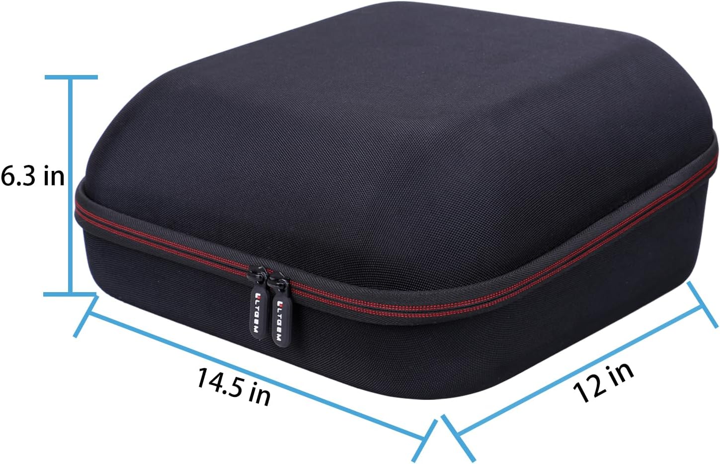 LTGEM Case Compatible with Cricut EasyPress 2/3 Smart Heat Press Machine(12"x10"), Black+Gray